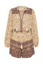 NWT SPELL &amp; the Gypsy Collective Sundown Romper in Spice Button Down 1-Piece S - £121.79 GBP