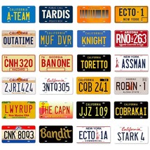 Movie Car License Plate Tin Sign,  Metal Print For Cinephile, Film Buff ... - $18.00