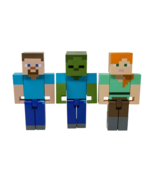 Minecraft Large Scale 8.5&quot; Action Figure Lot ~ Steve Zombie Alex - $40.77 CAD