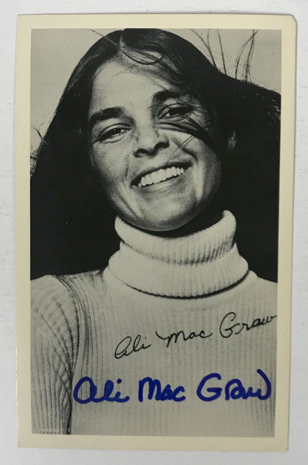 Ali MacGraw Signed Autographed Photo Postcard - $15.00
