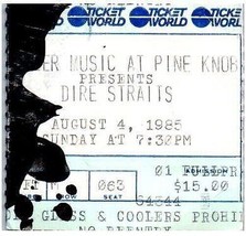 Vintage Dire Straits Ticket Stumpf August 4 1985 Kiefer Knopf Michigan - £31.84 GBP