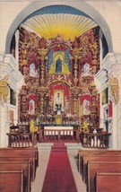 Tucson Arizona AZ Old Mission San Xavier Del Bac Interior 1940 Postcard D53 - $2.99