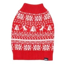 Bark Box Dog Sweater Red and White Size XL Christmas Reindeer Snowflakes... - £19.96 GBP