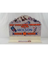 Molson 15 Pack Store Display Stand-Up Countertop Sign Vtg 1990s Beer Adv... - £30.26 GBP