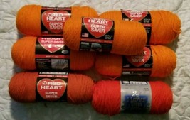 Red Heart Super Saver 5 Pumpkin 0254 1 Carrot 0256 1 love this yarn Orange 232  - £26.10 GBP