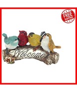 Delightful Birdy Welcome Statue for All Seasons - Home and Garden Decor - $39.59