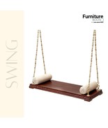 Furniture BoutiQ Ceiling Swing | Solid Wood Indian Jhula - £1,273.41 GBP