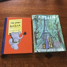 Lot Of 2 Used Madeline By Bemelmans &amp; The Story Of Babar The Little Elephant Har - £6.84 GBP