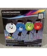 Gemmy Christmas Snowman Heads Color Changing LED Lightshow Pathway Markers - €40,49 EUR