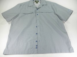 Gander mountain guide series shirt Mens Size Large Tall Blue Plaid Short... - £10.82 GBP