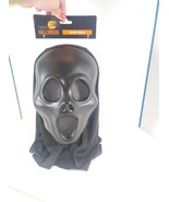 NEW Matte Black Scary Black Ghost Halloween Costume Mask Cosplay One SIz... - $27.10 CAD