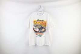 Vtg NASCAR Mens XL Spell Out Howard Ford Rumiano Racing T-Shirt White Cotton - £38.84 GBP