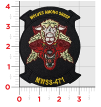 MARINE CORPS SUPPORT SQUADRON MWSS-471 WOLVES EMBROIDERED HOOK &amp; LOOP PATCH - $39.99