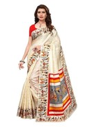 Women&#39;s Art Silk Printed Saree with Unstitched Blouse Piece sari - $2.72 CAD