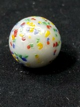 Beautiful Milk Glass &amp; Colored Chips Vacor Fruity Pebble Marble Mint Clean - £5.38 GBP