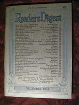 Readers Digest December 1938 Hendrik Willem Van Loon Vincent Sheean Lin Yutang - £5.46 GBP