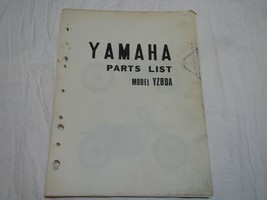 1974 Yamaha YZ80 Parts book manual catalog diagram List  - $42.12