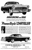 1956 Chrysler newspaper ad Corwin-Churchill   POSTER | 24x36 Inch | - $19.99