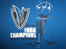 Adidas NBA Dallas Mavericks Basketball 2011 Finals Champs Blue T Shirt - Youth M - £13.92 GBP