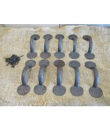 10 IRON HAND FORGED HANDLE PULLS GATE DOOR BARN CABINET DRAWER GRASP HAN... - $29.99