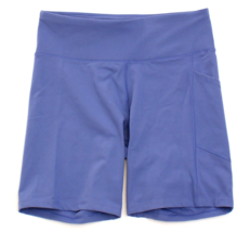 Calvin Klein Women&#39;s L Purple High Waist Stretch Tight Shorts Athletic - £30.32 GBP