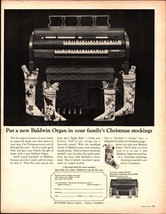 1965 BALDWIN ORGAN Christmas stocking BALDWIN AD PRINT e6 - £19.27 GBP