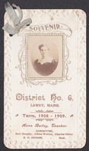 Anna Bailey - 1908 Lawry, Maine School Teacher Photo Souvenir Card - £13.82 GBP