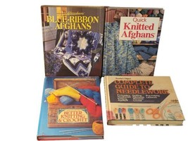 Lot of 4 Vintage Assorted Knitting &amp; Crochet Books - £13.32 GBP