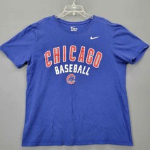 Nike Mens Shirt Size L Chicago Cubs Baseball Short Sleeve Athletic Cut Tee Logo - £7.95 GBP