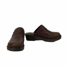 Born Womens Size 9 Brown Leather Open Back Clogs Slide In with Studs - £14.98 GBP