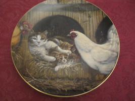 Right Church Wrong Pew Collector Plate Lowell Davis Schmid Rare Cat Tales Chicke - £31.33 GBP