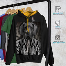 Wellcoda Great Dane Face Cool Dog Pet Mens Contrast Hoodie - £34.85 GBP