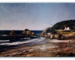 Haceta Head Lighthouse Haceta Head Oregon OR UNP Chrome Postcard G18 - £3.12 GBP