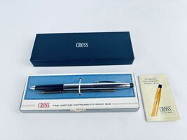 Vintage Cross 3504 Soft Tip Pen Chrome -- Black Ink With REFILL+Box - Read - $13.50
