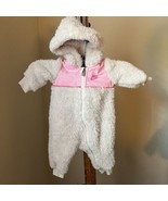 Nike Baby Girl Hooded Sherpa Coverall Bunting Beige &amp; Pink 3 Months - £19.08 GBP