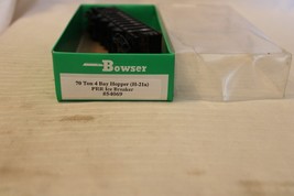 HO Scale Bowser, 4 Bay Hopper &amp; Load, Pennsylvania, Black, #723027 - 54069 Built - £22.77 GBP