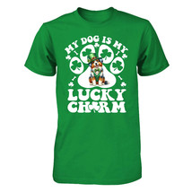 My Dog Is My Lucky Charm Australian Shepherd Paw Tshirt St Patrick&#39;s Clover Gift - £14.51 GBP+