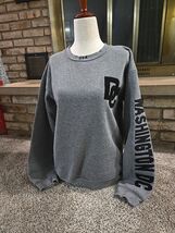 DC Washington Crewneck Sweatshirt Womans Sz Medium USA Designed Gray Str... - $29.70