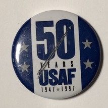 1997 United States Air Force USAF 50 Years Anniversary Pinback Button Pin 1-1/2&quot; - £3.89 GBP