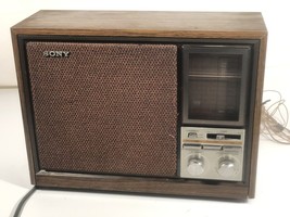 Vintage Sony dessus de Table Radio Am Fm Wb TV Modèle ICF-9660W - £42.58 GBP
