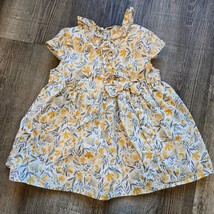 Tommy Bahama Baby Dress 24 Months Sundress Floral Yellow Lined Ruffles Summer - £15.58 GBP