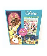 Disney Jigsaw Puzzles Multipack Set of 3 Beauty/Beast, Minnie/Daisy, Mic... - £18.16 GBP