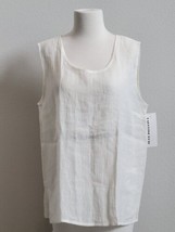 NWT Caroline Rose Linen Women&#39;s Ivory Essential Basic Knit Jersey Tank T... - $43.00