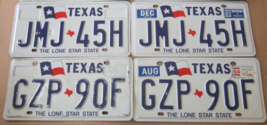 Your Choice From 2 Texas License Plate Pairs Issued 1992-95 Exp: 93-94 - £14.33 GBP