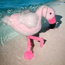 Cute Flamingo Plush Keychain, Key Ring Ring, Toy, or Backpack Charm - £7.80 GBP