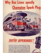 1946 Champion Spark Plugs Bus Lines  Ad - £10.91 GBP