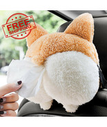 Cartoon Corgi Ass Tissue Box Soft Paper Towel Case Cute Car Seat Napkin ... - £8.91 GBP
