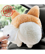 Cartoon Corgi Ass Tissue Box Soft Paper Towel Case Cute Car Seat Napkin ... - $15.60 CAD