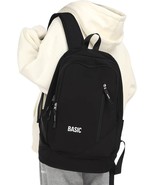 Simple All Black Backpacks For High School Women,Waterproof Middle Schoo... - £18.28 GBP