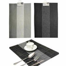 4 Pc Placemat Vinyl Kitchen Home Decor Table Protection Textile Mat Fine Dinning - £16.51 GBP